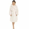 Camille Supersoft Fluffy Fleece Hooded Bathrobe For Female