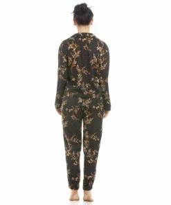 Camille Long Sleeve Floral Satin Pyjama Set For Female -Cheap Camille Store unnamed file 1241