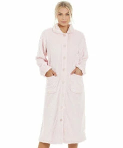 Camille Classic Supersoft Diamond Print Button Up Housecoat For Female -Cheap Camille Store unnamed file 130