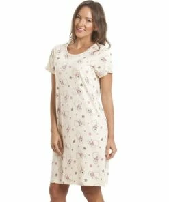 Camille Polar Bear Print Cotton Summer Nightshirt For Female -Cheap Camille Store unnamed file 1476