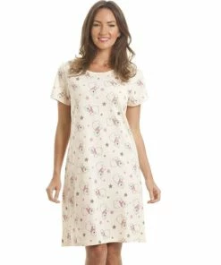 Camille Polar Bear Print Cotton Summer Nightshirt For Female -Cheap Camille Store unnamed file 1477