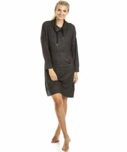 Camille Long Sleeve Cowl Neck Lounger For Female -Cheap Camille Store unnamed file 1525