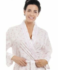 Camille Classic Floral Jersey Cotton Dressing Gown For Female -Cheap Camille Store unnamed file 1580