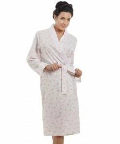 Camille Classic Floral Jersey Cotton Dressing Gown For Female -Cheap Camille Store unnamed file 1581