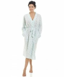 Camille Classic Floral Jersey Cotton Dressing Gown For Female -Cheap Camille Store unnamed file 1582