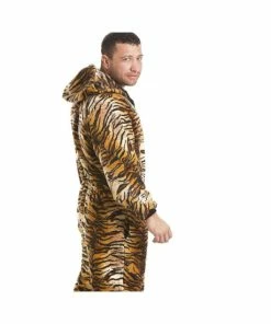 Camille Luxury Supersoft Animal Print Tiger Hooded Onesie For Male -Cheap Camille Store unnamed file 1629
