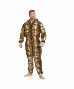 Camille Luxury Supersoft Animal Print Tiger Hooded Onesie For Male -Cheap Camille Store unnamed file 1632