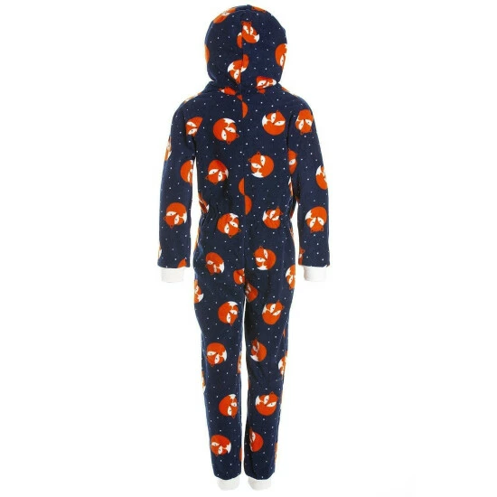 Camille Supersoft Fox Animal Print Hooded All In One Onesie For Unisex 4 Camille Supersoft Fox Animal Print Hooded All In One Onesie For Unisex - Image 2