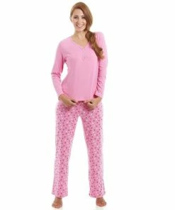 Camille Cotton Jersey Star Print Pyjama Set For Female