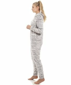 Camille Speckled Supersoft Fleece Hooded All In One Onesie For Female -Cheap Camille Store unnamed file 1737