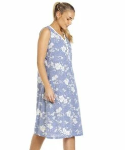 Camille Lightweight White Floral Sleeveless Nightdress For Female -Cheap Camille Store unnamed file 1742