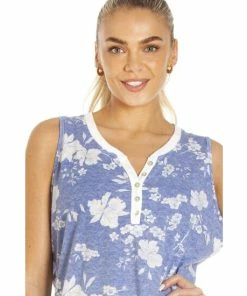 Camille Lightweight White Floral Sleeveless Nightdress For Female -Cheap Camille Store unnamed file 1743