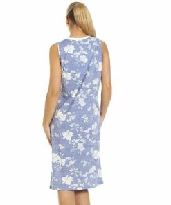 Camille Lightweight White Floral Sleeveless Nightdress For Female -Cheap Camille Store unnamed file 1745