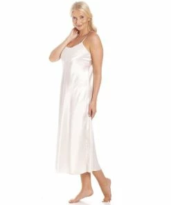 Camille Luxury Long Thin Strap Satin Chemises For Female -Cheap Camille Store unnamed file 1755