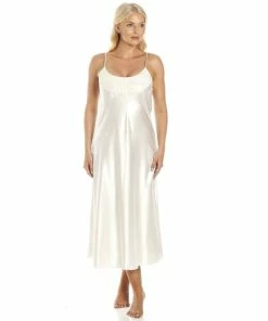 Camille Luxury Long Thin Strap Satin Chemises For Female -Cheap Camille Store unnamed file 1760