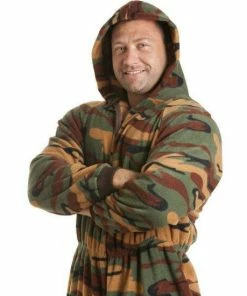 Camille Luxury Supersoft Camouflage Print Hooded Onesie For Male -Cheap Camille Store unnamed file 1765