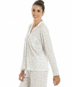 Camille Classic Jersey Long Sleeve Floral Pyjama Set For Female -Cheap Camille Store unnamed file 1830