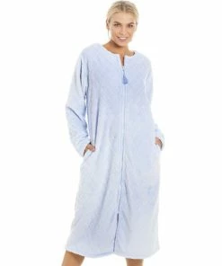 Camille Classic Supersoft Diamond Print Zip Up Housecoat For Female -Cheap Camille Store unnamed file 1839