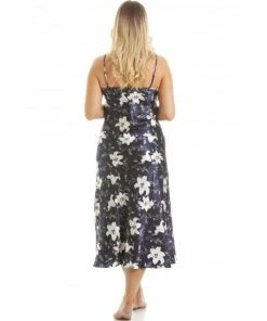 Camille Lilly Floral Print Satin Chemise For Female -Cheap Camille Store unnamed file 1875