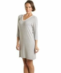 Camille Plain Knee Length Spandex Nightdress For Female -Cheap Camille Store unnamed file 1883