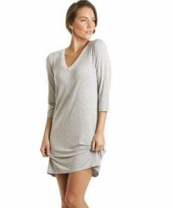Camille Plain Knee Length Spandex Nightdress For Female -Cheap Camille Store unnamed file 1884