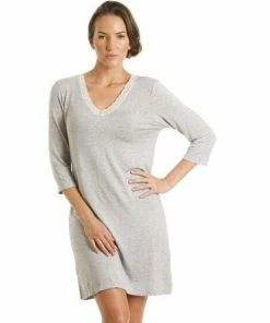 Camille Plain Knee Length Spandex Nightdress For Female -Cheap Camille Store unnamed file 1885