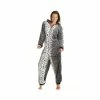Camille Supersoft All In One Snow Leopard Animal Print Onesie For Female -Cheap Camille Store unnamed file 1886