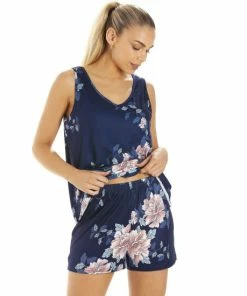 Camille Lightweight Floral Print Short Pyjama Set For Female -Cheap Camille Store unnamed file 1896