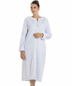 Camille Classic Supersoft Fleece Zip Up Housecoat For Female