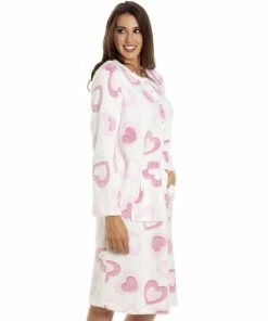 Camille Heart Print Supersoft Fleece Lounger For Female -Cheap Camille Store unnamed file 1949