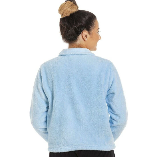 Camille Soft Fleece Bed Jacket With Floral Embroidered Motif For Female 4 Camille Soft Fleece Bed Jacket With Floral Embroidered Motif For Female - Image 2