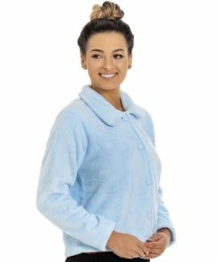 Camille Soft Fleece Bed Jacket With Floral Embroidered Motif For Female -Cheap Camille Store unnamed file 2003