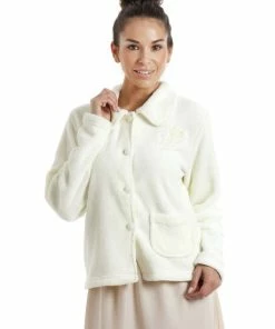 Camille Soft Fleece Bed Jacket With Floral Embroidered Motif For Female -Cheap Camille Store unnamed file 2006