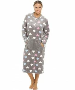 Camille Multicoloured Heart Print Supersoft Lounger For Female