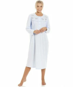 Camille Classic Long Sleeve Cuddle Knit Nightdress For Female -Cheap Camille Store unnamed file 226