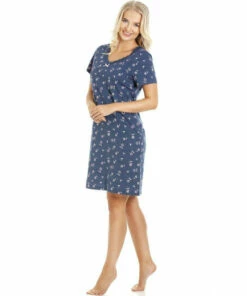 Camille Rose Floral Print Cotton Summer Nightshirt For Female -Cheap Camille Store unnamed file 273