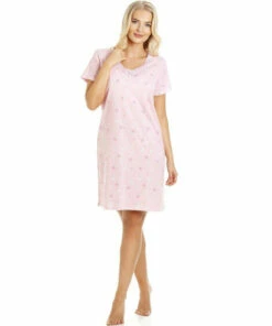 Camille Rose Floral Print Cotton Summer Nightshirt For Female -Cheap Camille Store unnamed file 275