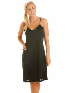 Camille Classic Knee Length Cling Resistant Full Slip Chemise For Female -Cheap Camille Store unnamed file 294