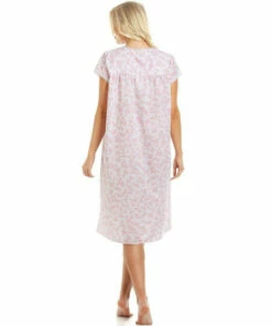 Camille Classic Floral Print Short Sleeve Nightdress For Female -Cheap Camille Store unnamed file 326