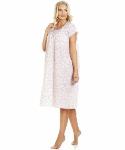 Camille Classic Floral Print Short Sleeve Nightdress For Female -Cheap Camille Store unnamed file 328