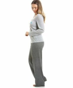 Camille Polar Bear Motif Striped Pyjama Set For Female -Cheap Camille Store unnamed file 337