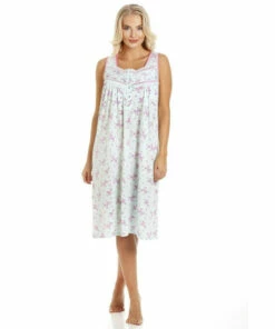 Camille Floral Lightweight Sleeveless Summer Nightdress For Female -Cheap Camille Store unnamed file 354