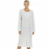 Camille Classic Rose Print Long Sleeve Nightdress For Unisex -Cheap Camille Store unnamed file 408