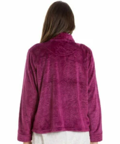 Camille Button Up Rose Embossed Bed Jacket For Female -Cheap Camille Store unnamed file 437