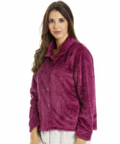 Camille Button Up Rose Embossed Bed Jacket For Female -Cheap Camille Store unnamed file 438