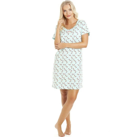 Camille Ditsy Floral Print Cotton Summer Nightshirt For Female 3 Camille Ditsy Floral Print Cotton Summer Nightshirt For Female