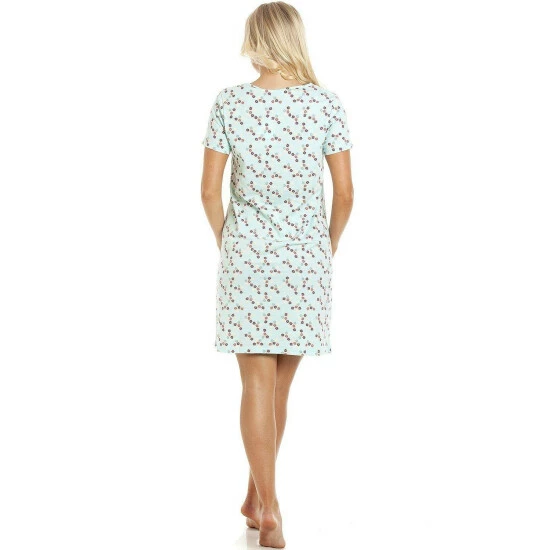 Camille Ditsy Floral Print Cotton Summer Nightshirt For Female 5 Camille Ditsy Floral Print Cotton Summer Nightshirt For Female - Image 3