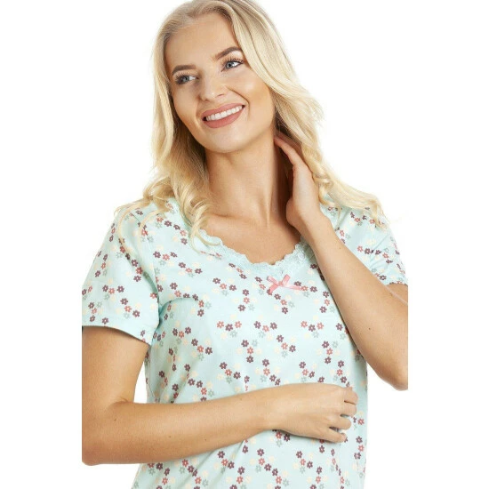 Camille Ditsy Floral Print Cotton Summer Nightshirt For Female 7 Camille Ditsy Floral Print Cotton Summer Nightshirt For Female - Image 5