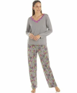 Camille Lightweight Floral Print Spandex Pyjama Set For Female