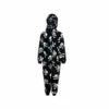 Camille Supersoft Skull Print Hooded All In One Onesie For Male